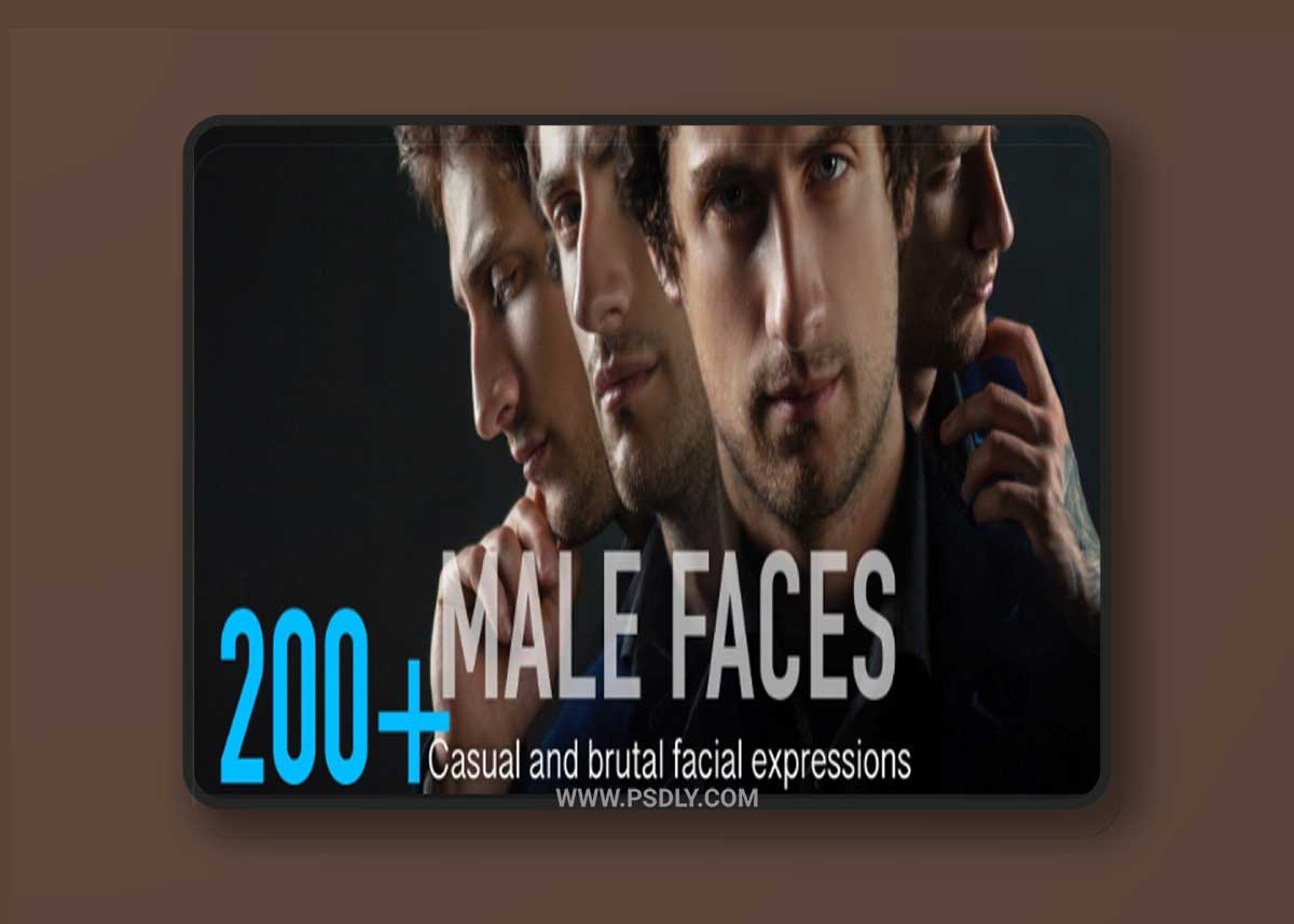 ArtStation - Lia Koltyrina - 200+ Male faces. Casual and brutal facial expressions