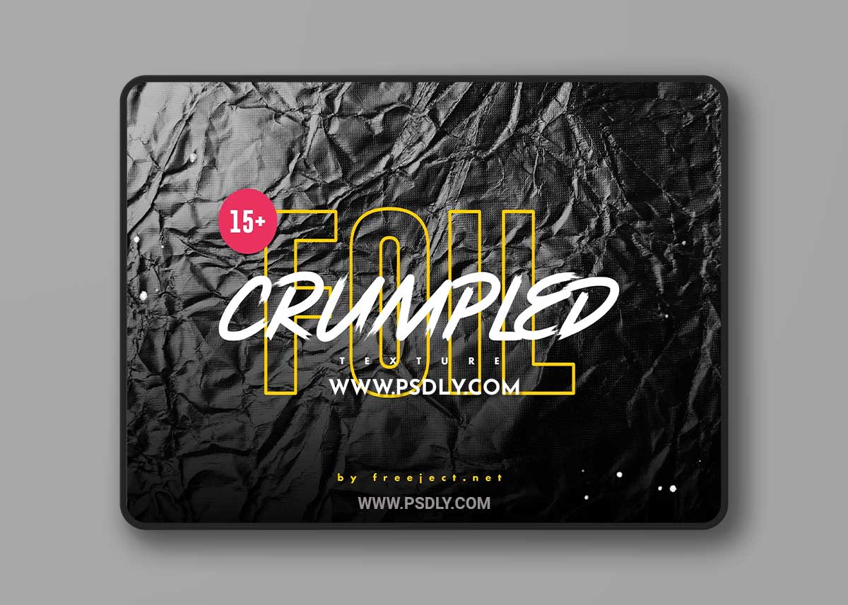 CreativeMarket - 15+ Crumpled Foil Texture 5123088