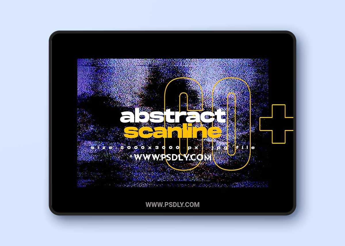 CreativeMarket - 62 Abstract Scanline Glitch Texture 5171877