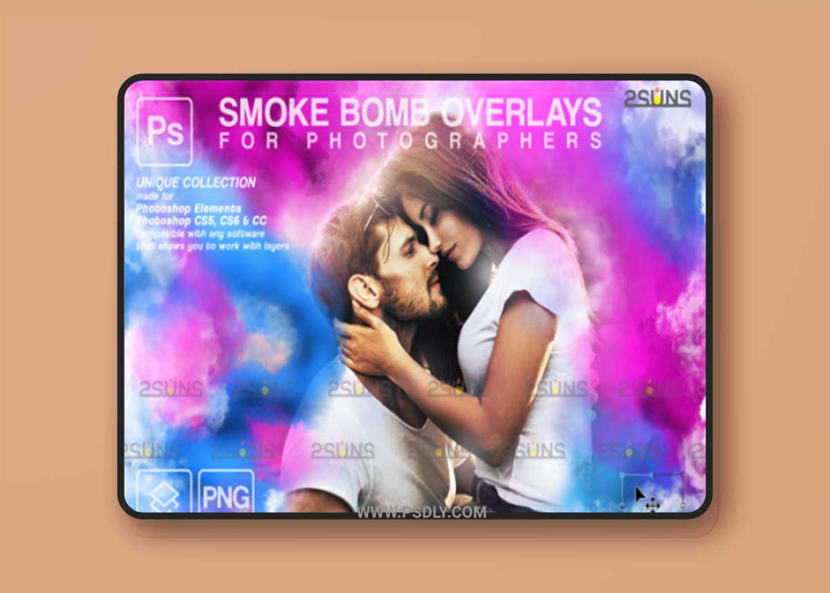 CreativeMarket - Gender reveal smoke overlay 6964928