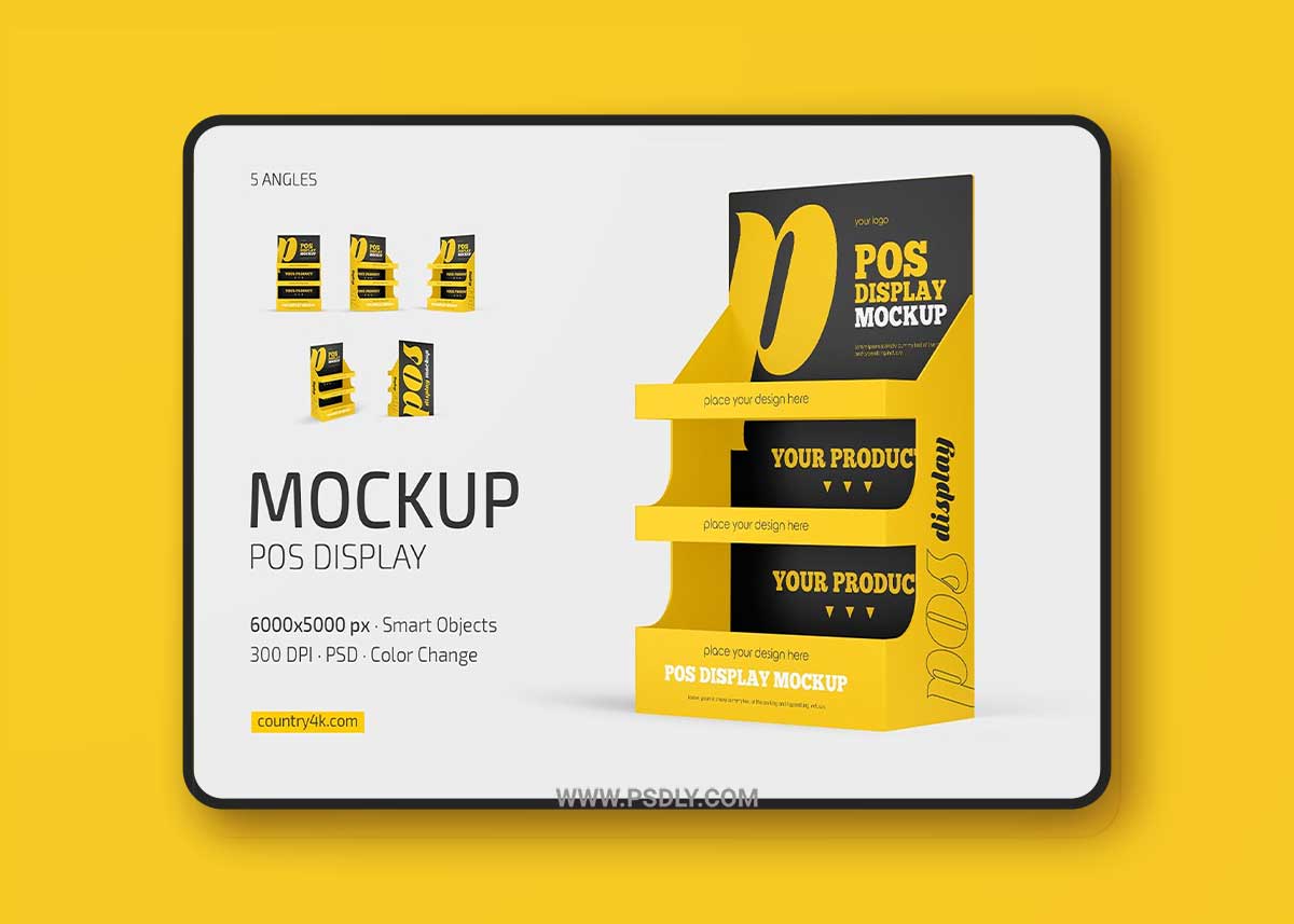 CreativeMarket - POS Display Mockup Set 7083601