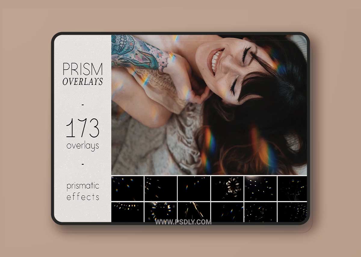 CreativeMarket - Prism Rainbow Light Photo Overlays 7110949