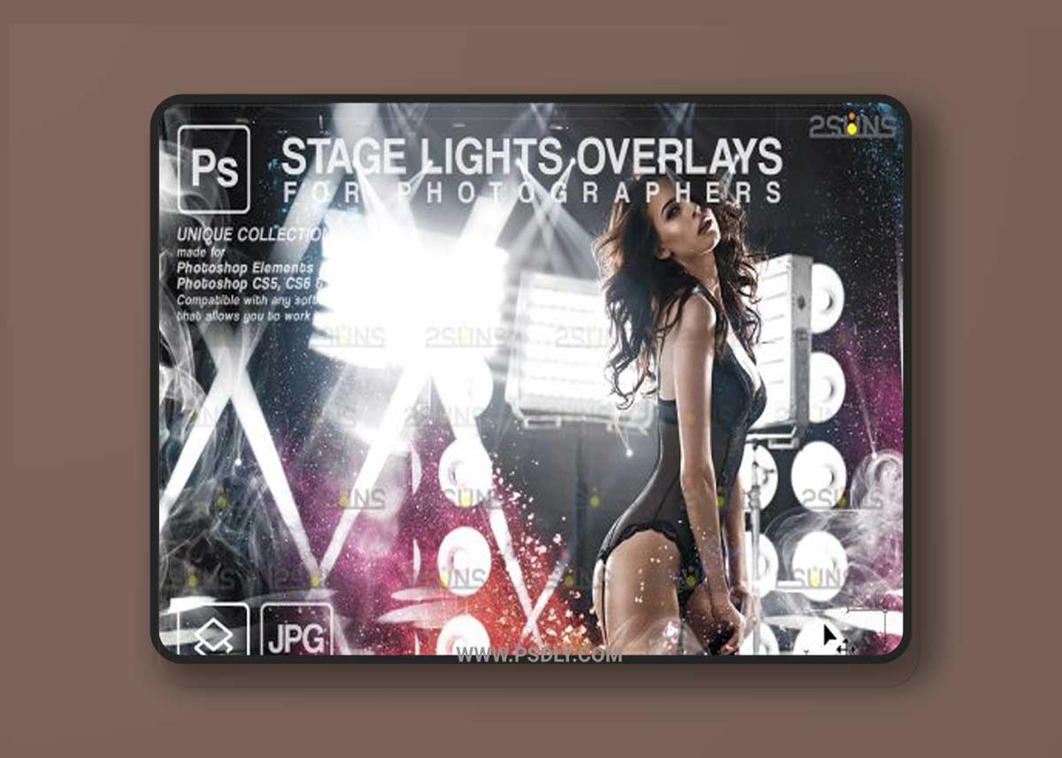 CreativeMarket - Stage lights overlays 6960895