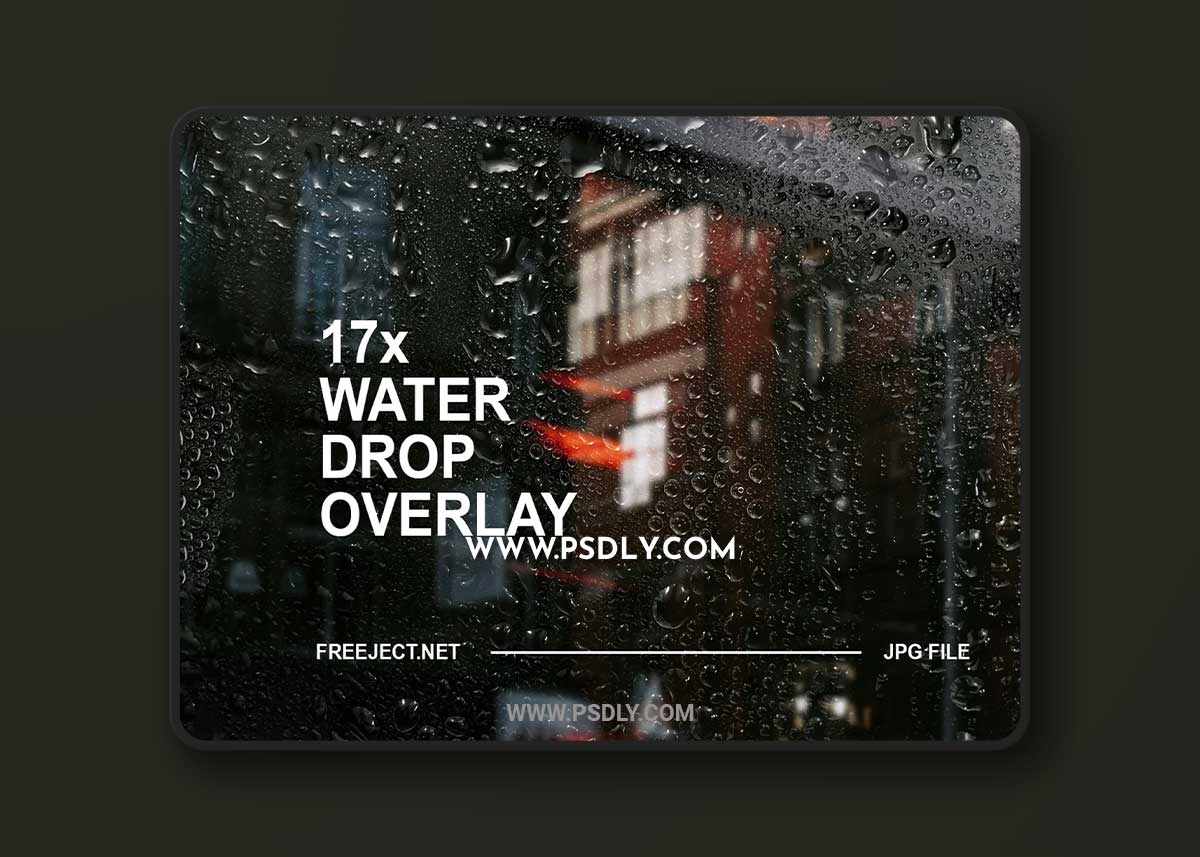 CreativeMarket - Water Drop Texture Overlay 6170259