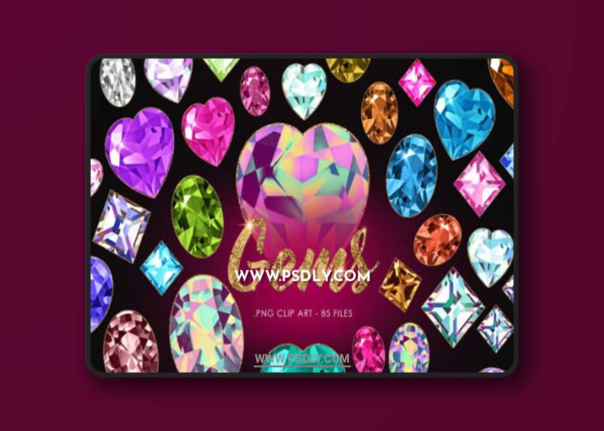 Gemstone Clipart, Jewel Diamond Clip Art