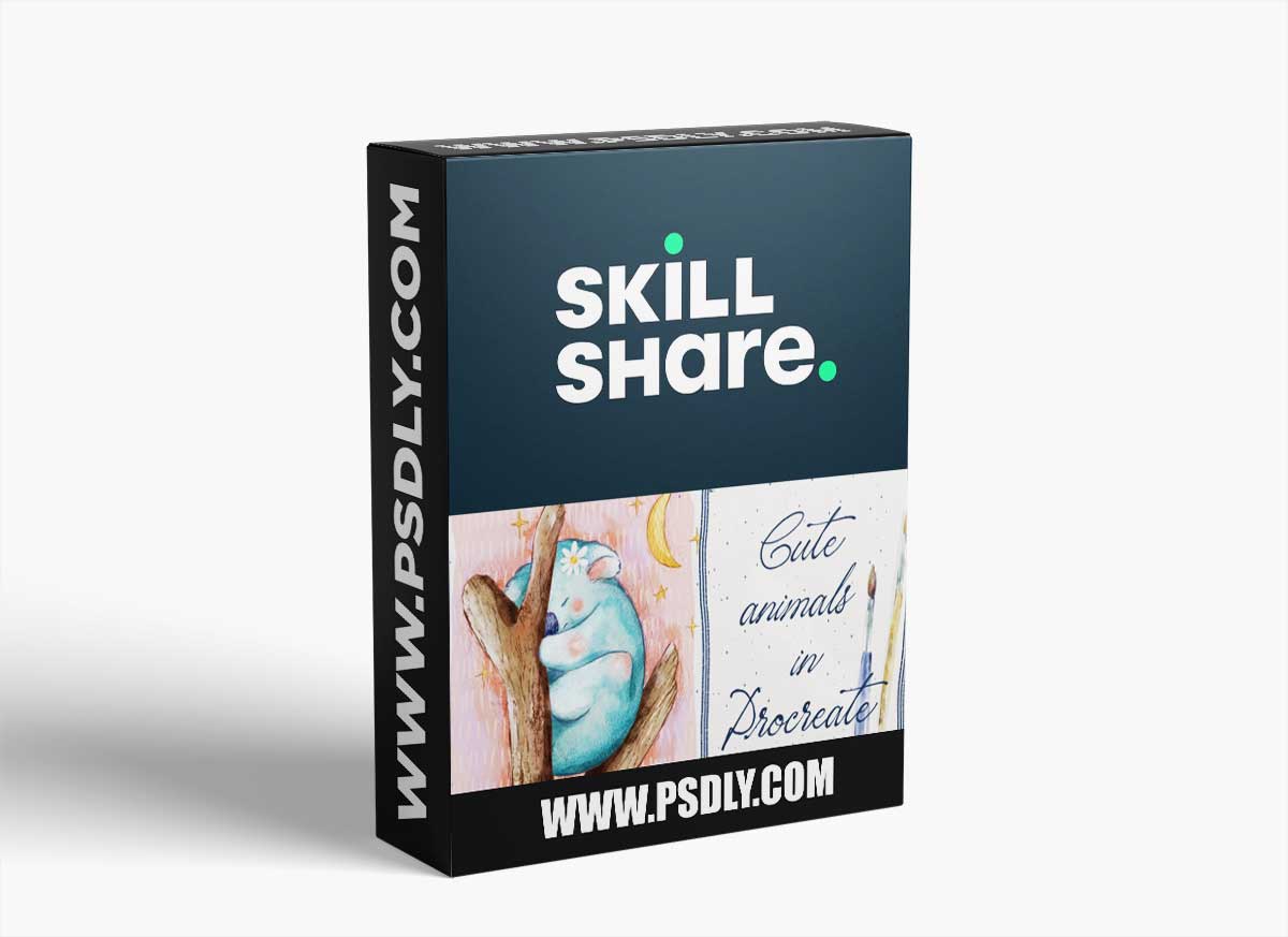 How to Draw Cute Gouache Animals in Procreate - Illustrating with Textures + Free Brushes and Stamps