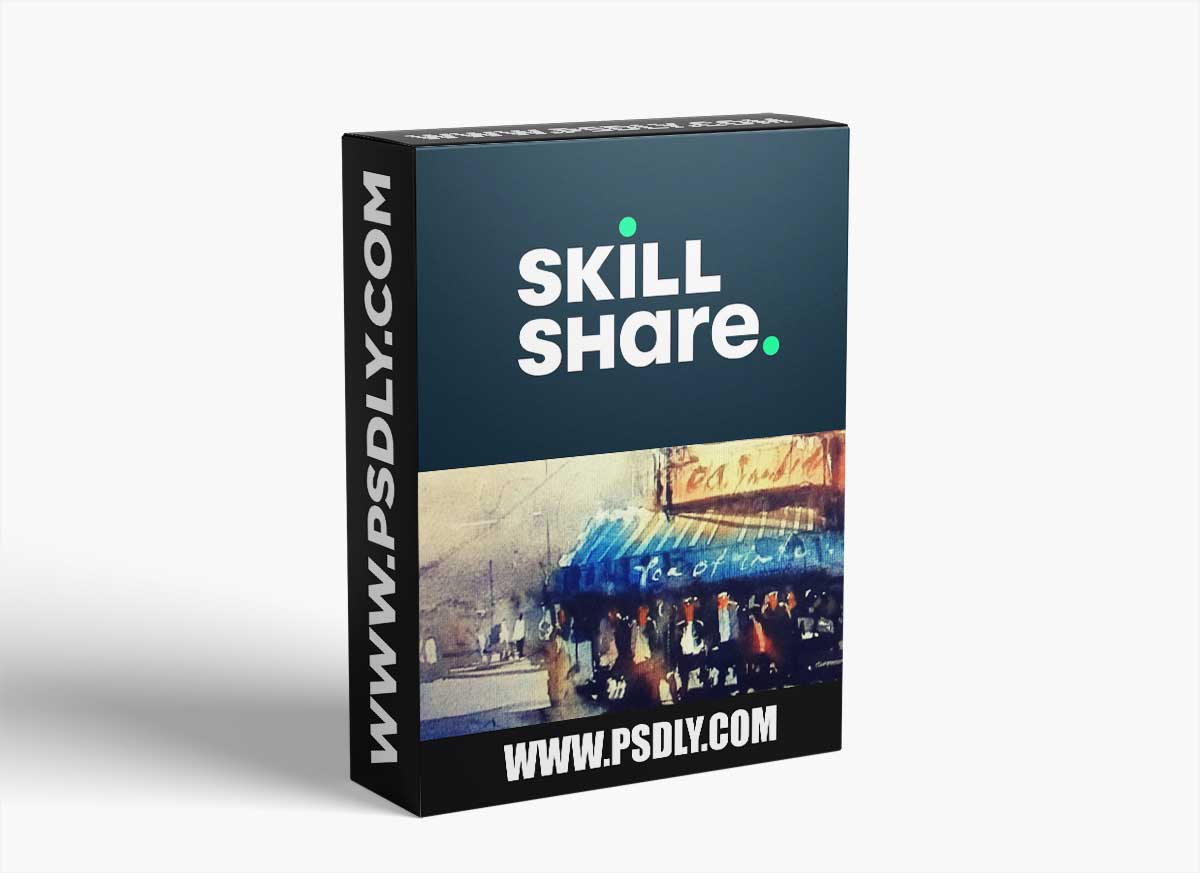 Loose watercolor techniques: Let’s learn how to paint beautiful loosen watercolor city street café