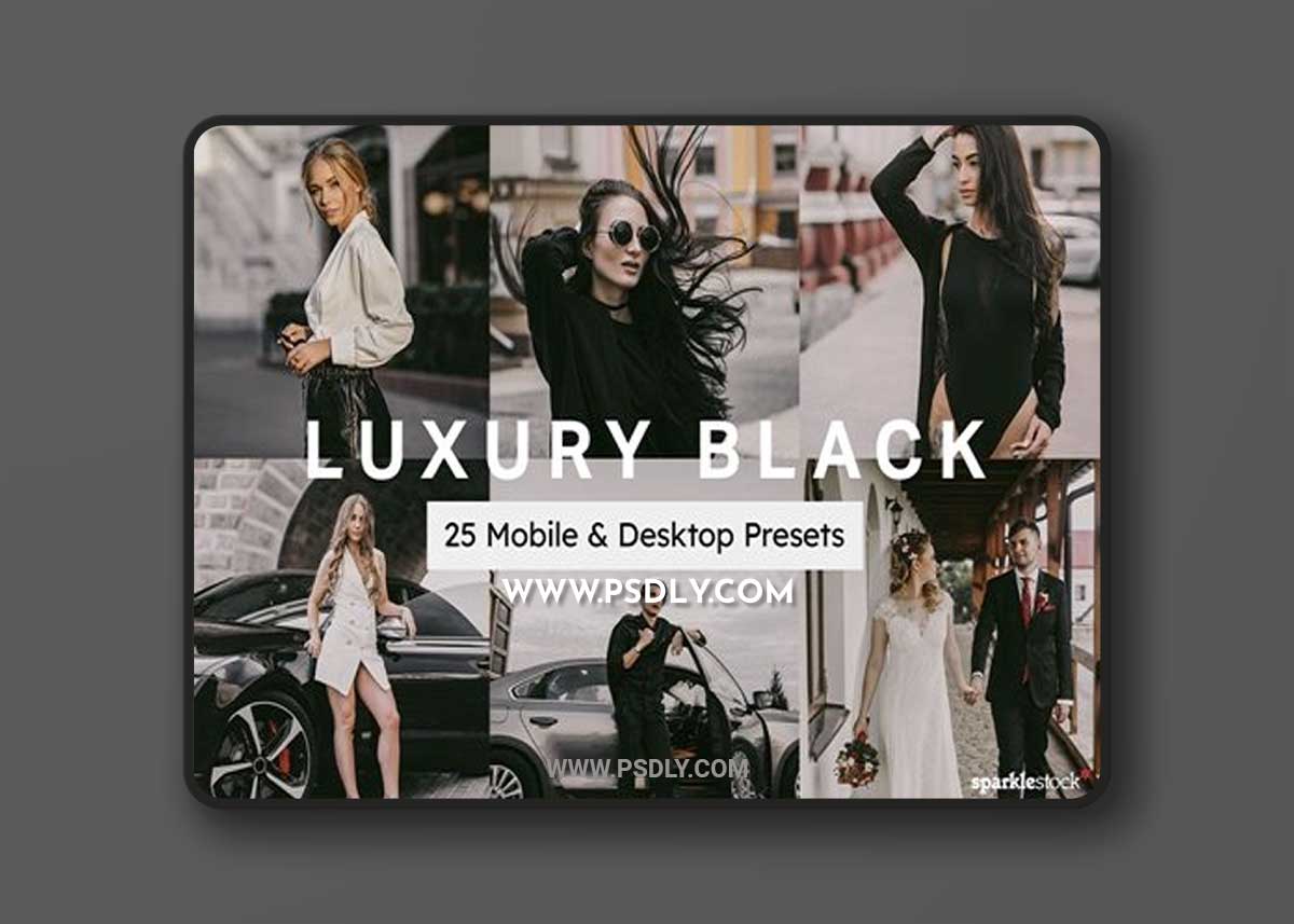 Luxury Black Lightroom Presets and LUTs