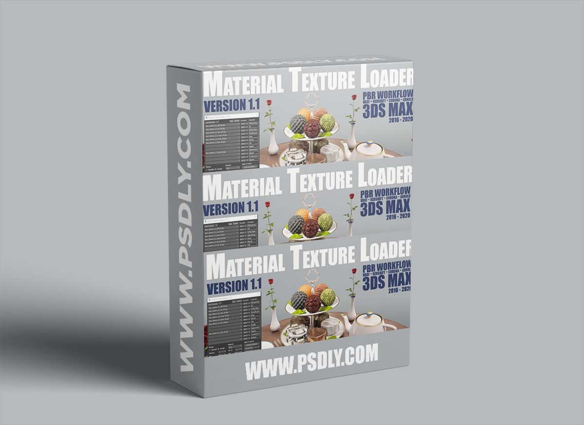 Material Texture Loader 1.50 3ds Max script for PBR texturing workflow