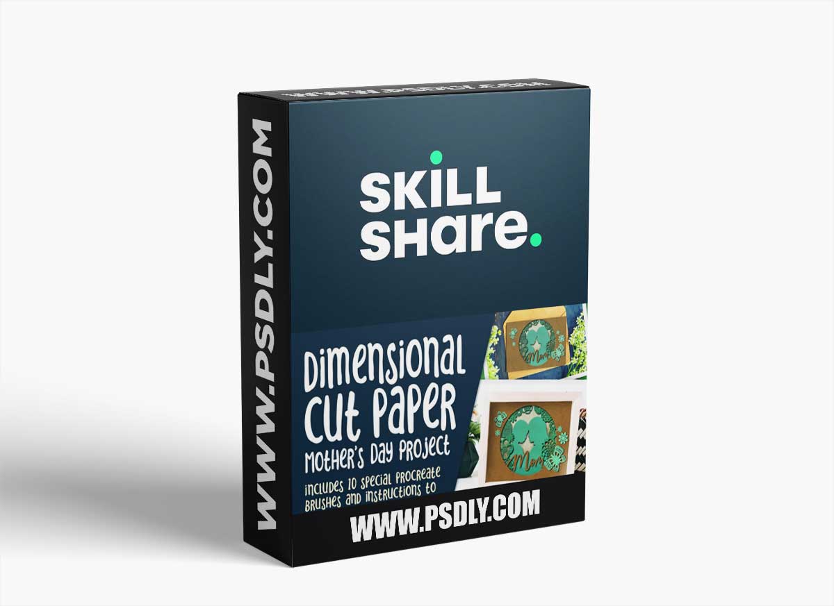 Paper Cut Silhouette for Mother’s Day With 10 Brushes and Paper Textures Document Included