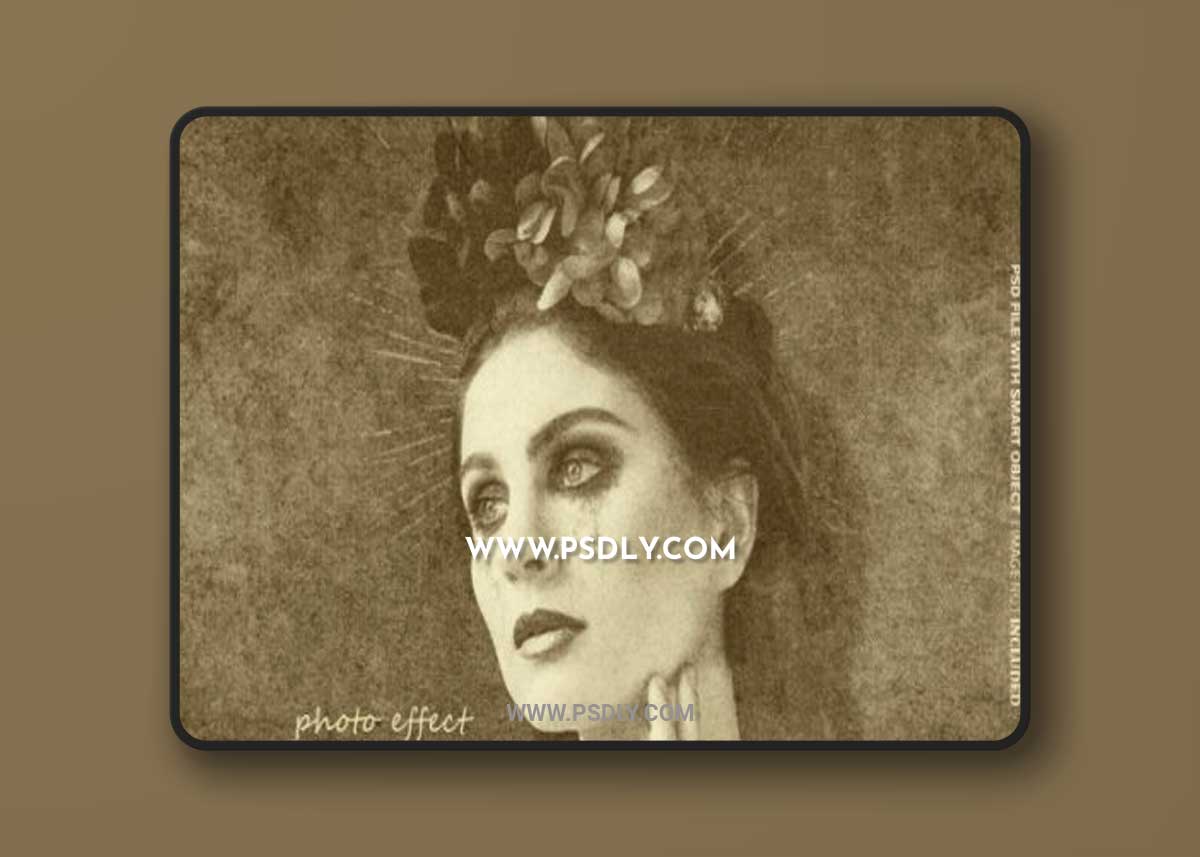 Retro Vintage Old Photo Effect Psd