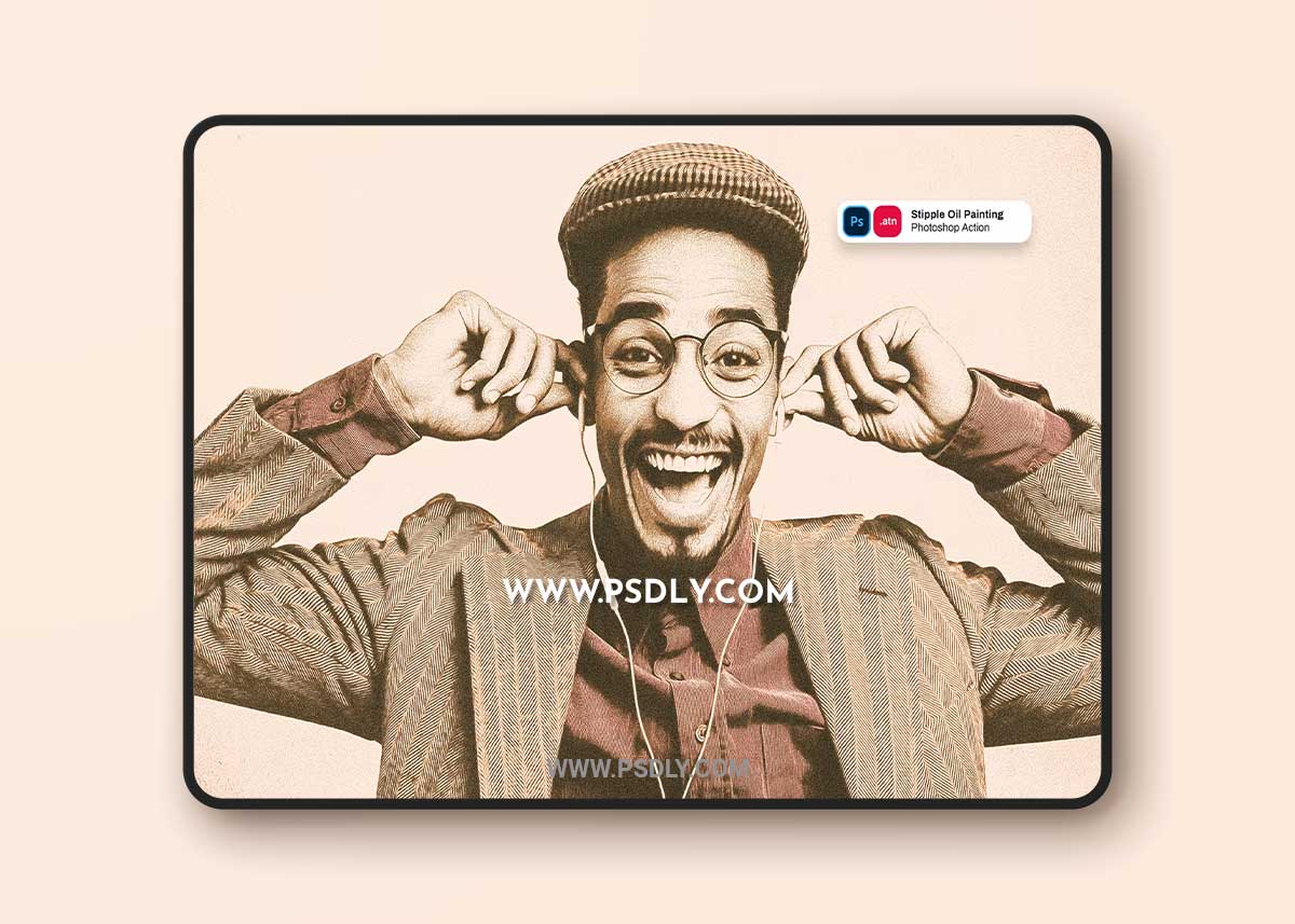 Stipple Oil Paint Photoshop Action 5JZ3MWD