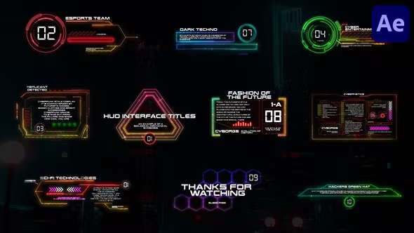 Videohive HUD Interface Titles for After Effects 37204275