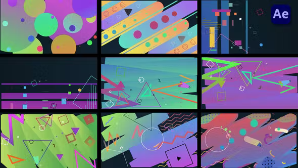 Videohive Colorful Shape Transitions [After Effects] 36868140