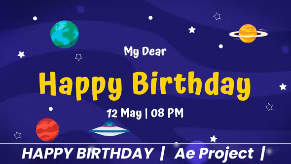 Videohive Happy Birthday Cosmic 37264831