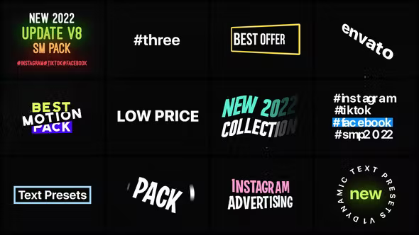 Videohive Dynamic Text Animation Presets 37263383
