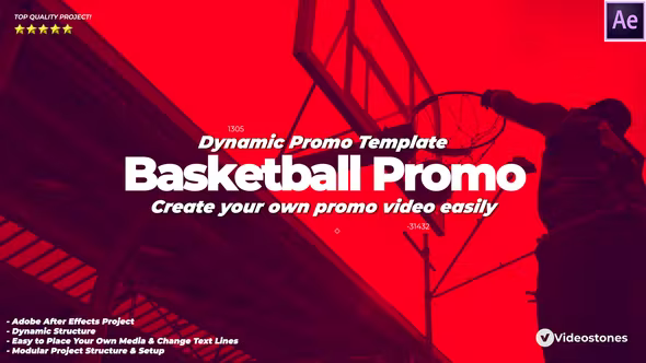 Videohive Percussion Basketball Team Promo Game Opener 36545303