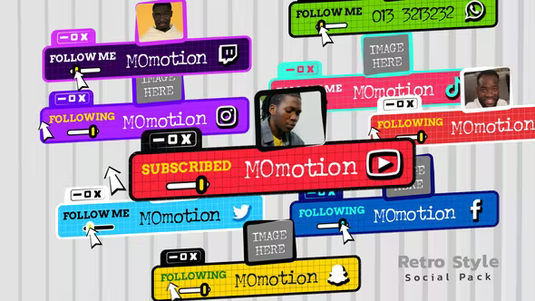 Videohive Retro Social - Subcribe 37121782