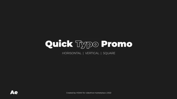 Videohive Quick Typography Promo 37333345