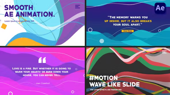 Videohive Wave-like Slides: Quote titles [After Effects] 37053835