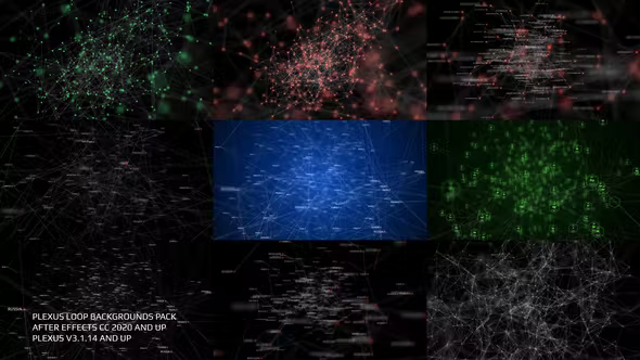 Videohive Plexus Loop Backgrounds Pack - After Effects 36837186