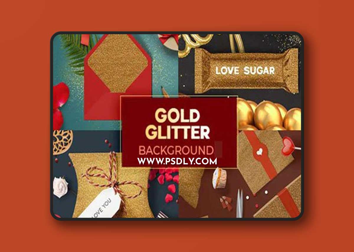 30 Gold Glitter Backgrounds