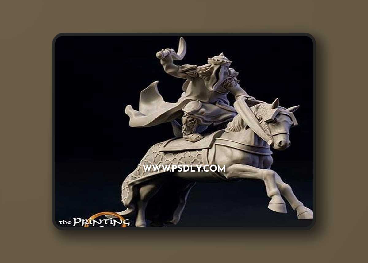 3D Print Dark Swordmaster Mounted