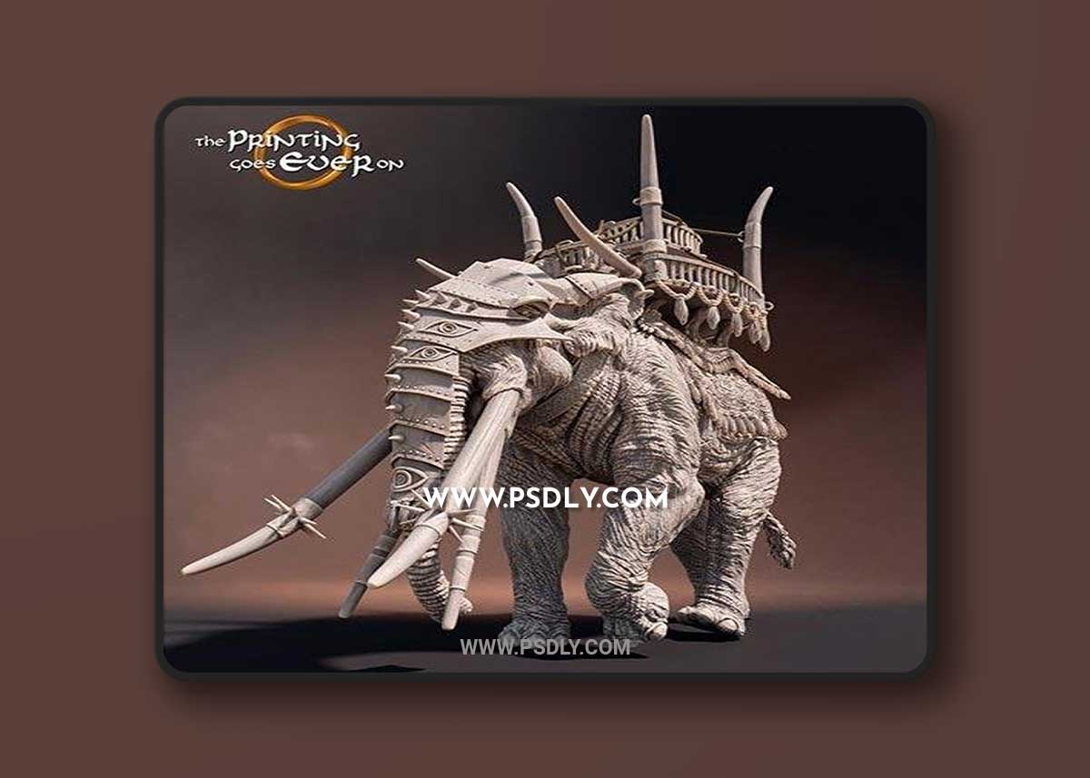 3D Print Model Giant War Elephant