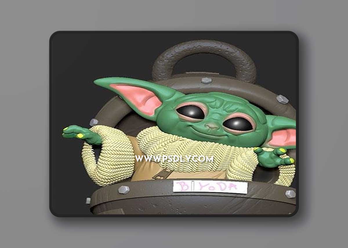 3D Print Models Baby Yoda Smiling