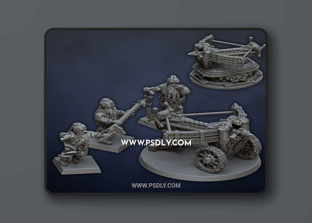 3D Print Models Dragon’s Lake Miniaturas - Ballista Dwarven Holds