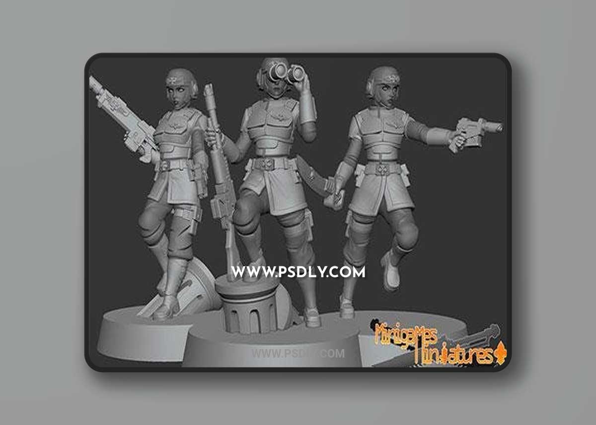 3D Print Models Minigames Miniatures - Imperial Guardsman Anime Figurines