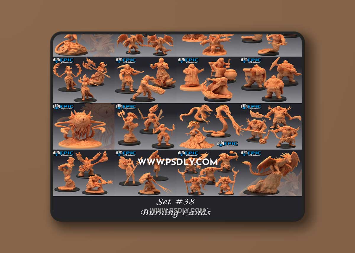 Epic Minis - Burning Lands 3D Model