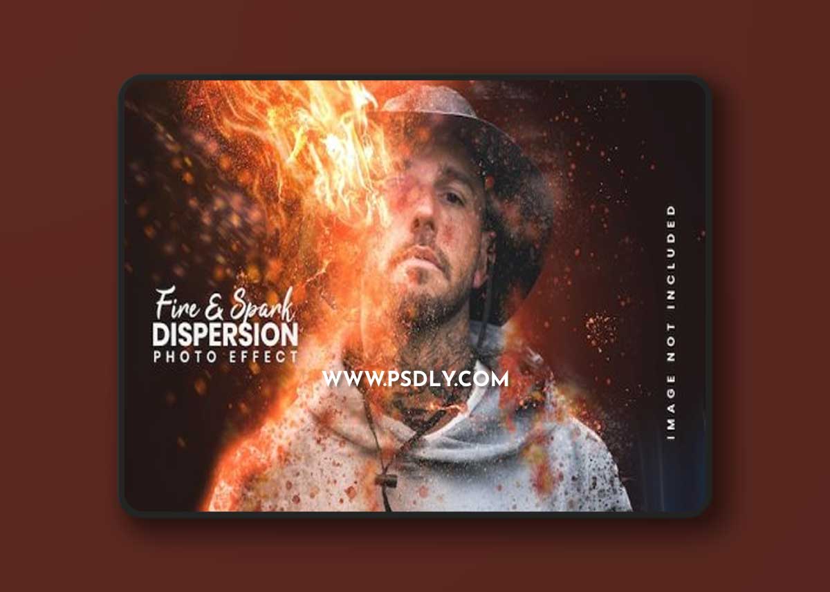 Fire and spark photo effect