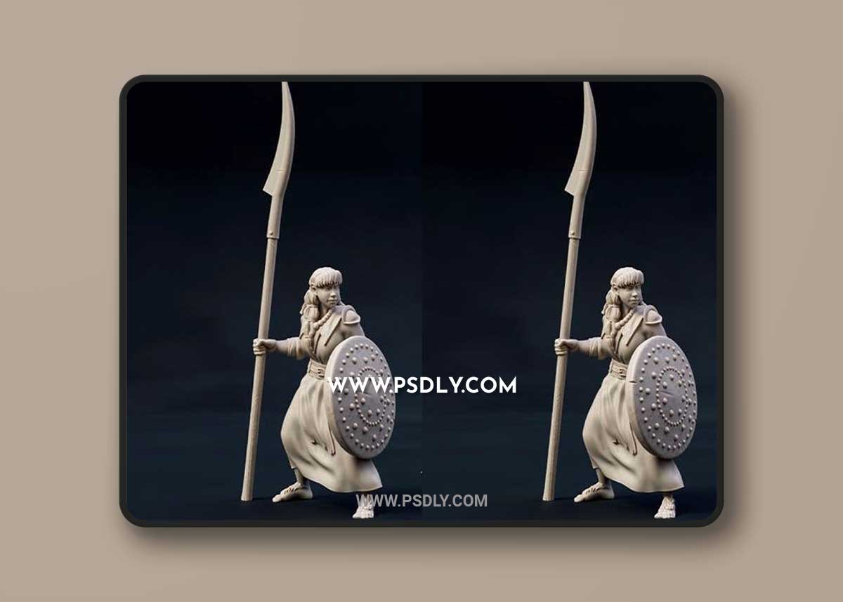 Halfling Militia Fighter 3D Print Model