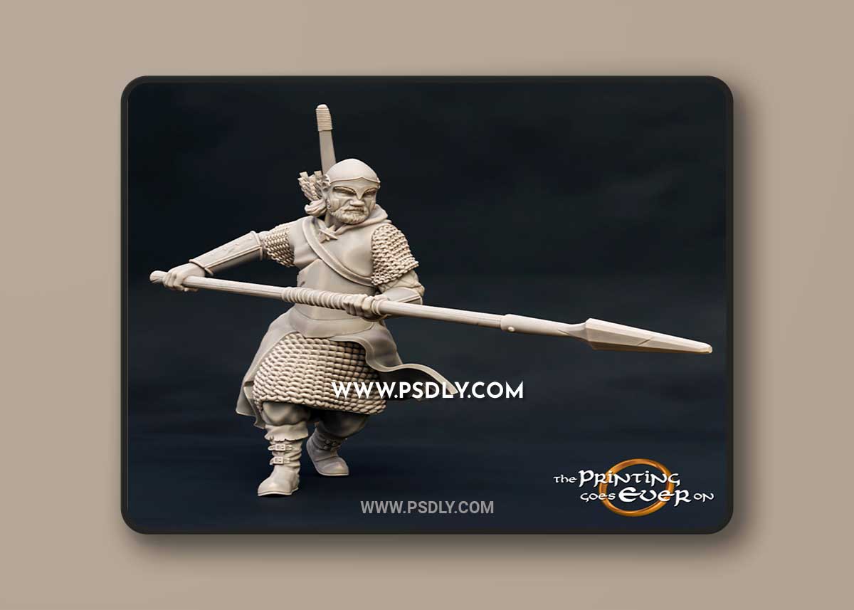 Ranger with Spear Version A 3D Print Model