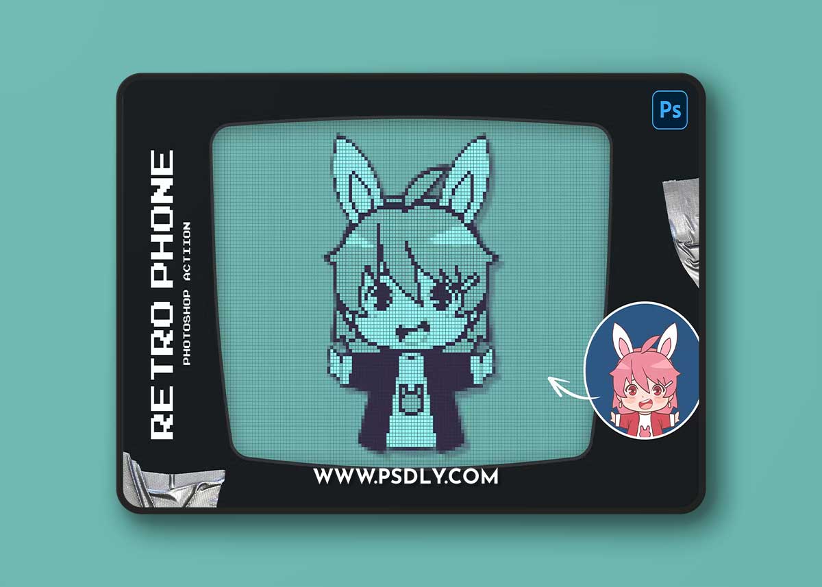 Retro Phone Photoshop Action