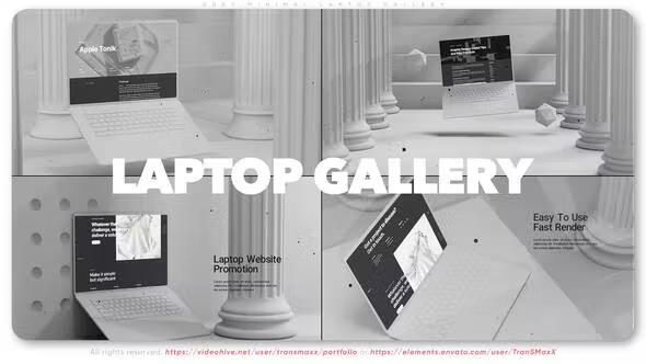 Videohive Grey Minimal Laptop Gallery 38022826