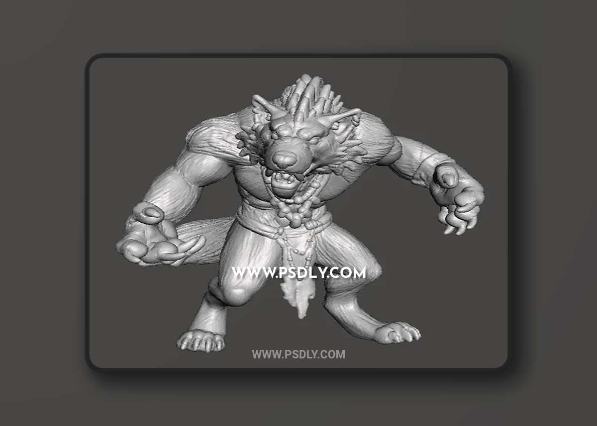 Werewolf Miniatures Male 3D Print Model