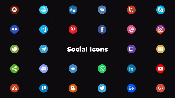 Videohive Social Media Icons 37717097