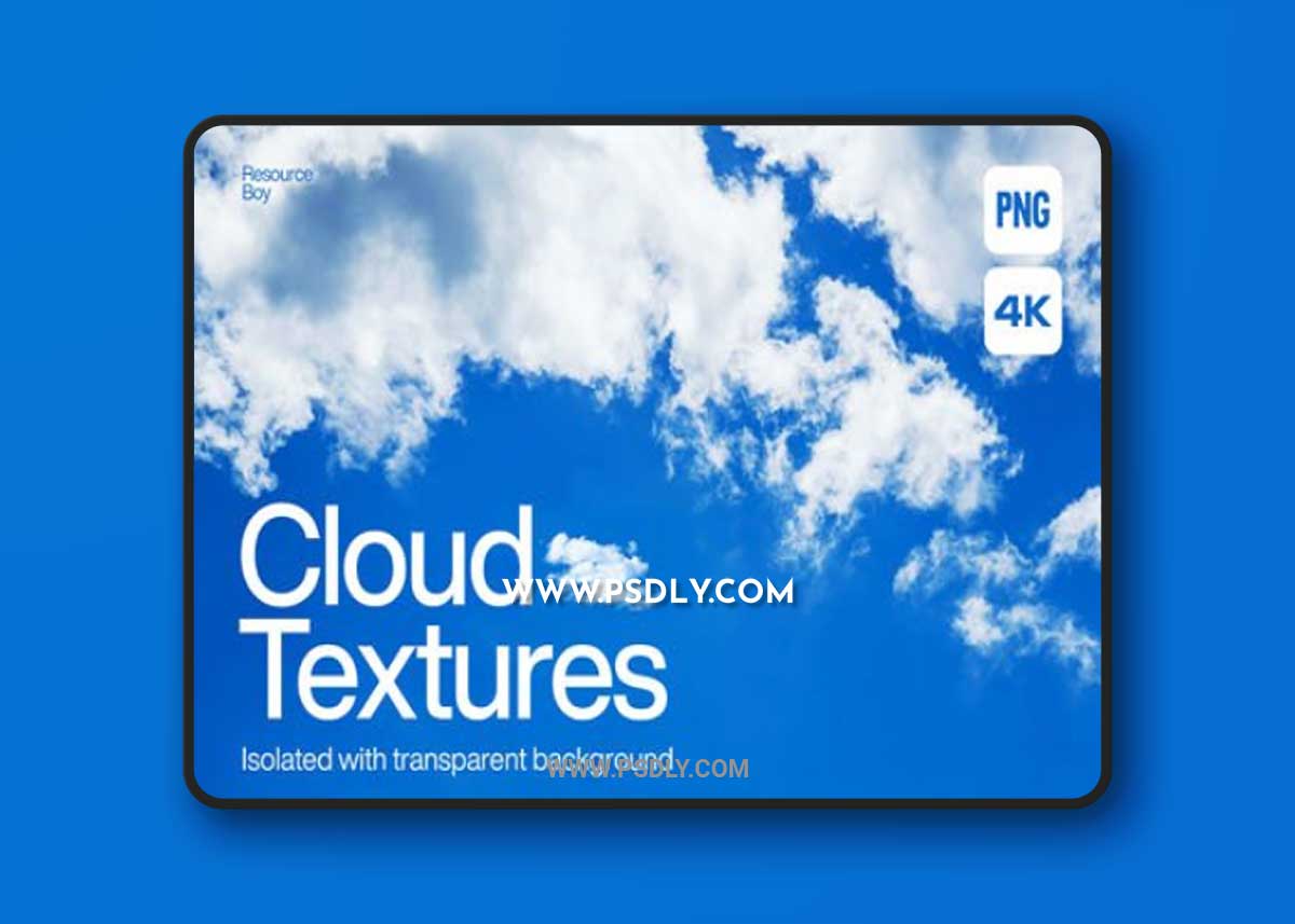 100 Cloud Textures (4K) - Isolated With Transparent Backgrounds