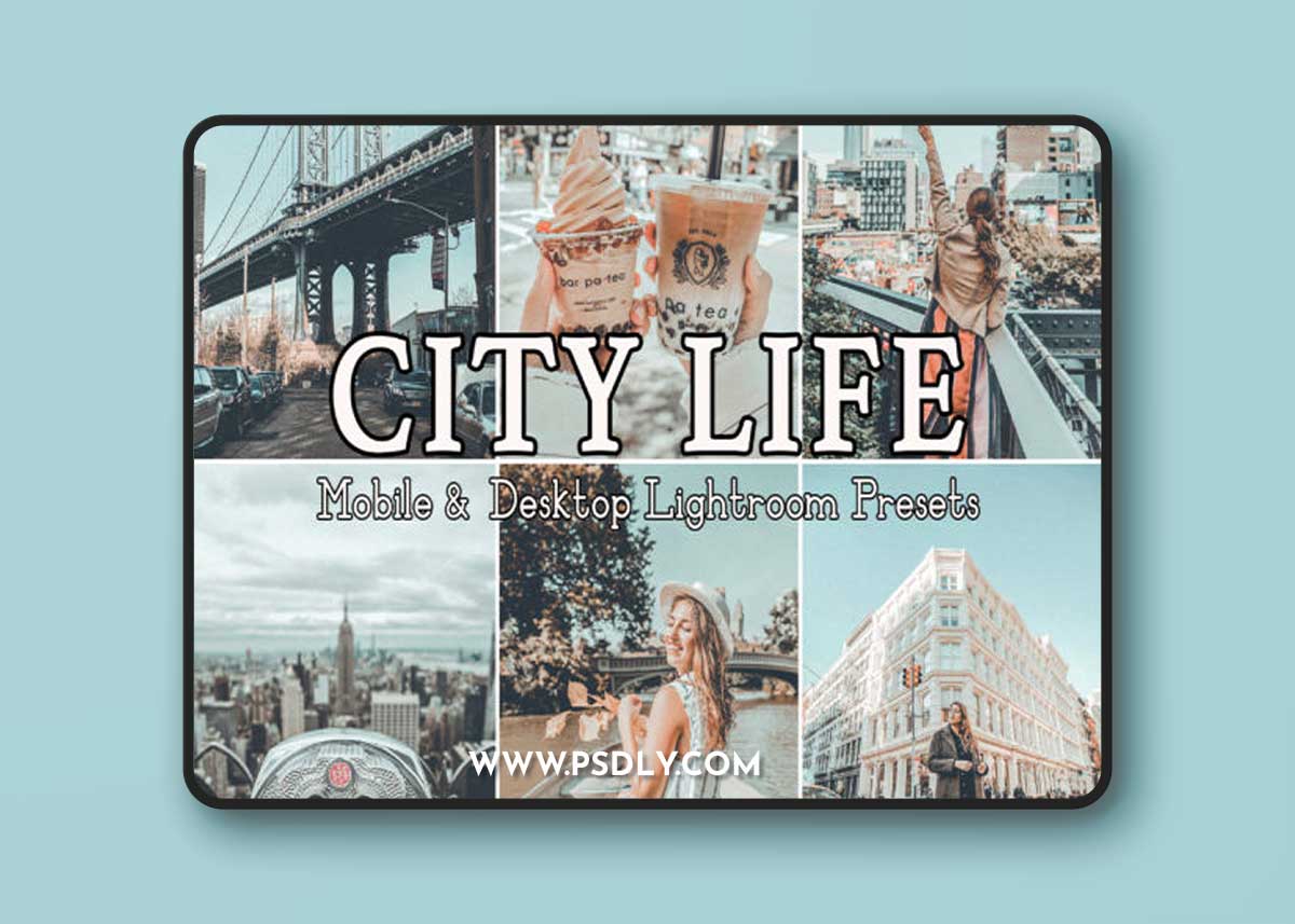 4 City Life Lightroom Mobile Presets