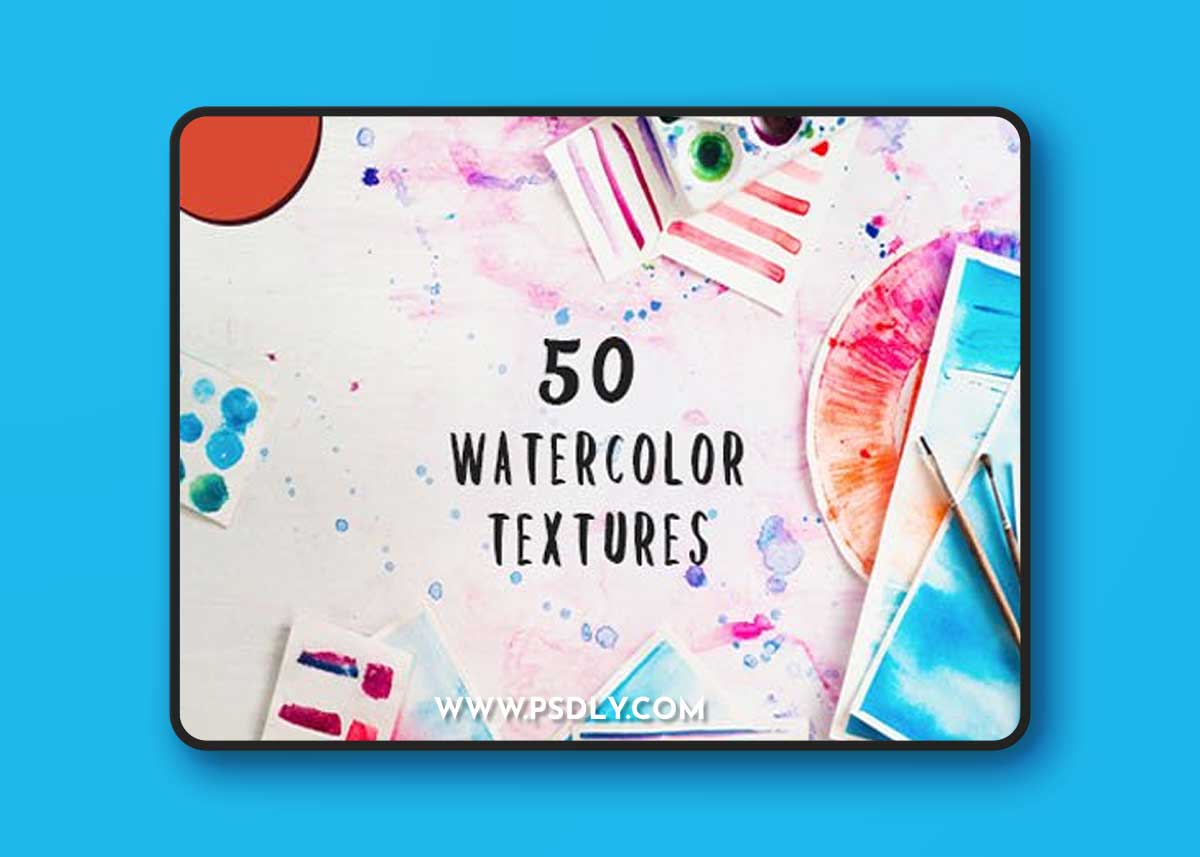 50 Dreamy Watercolor Textures Collection