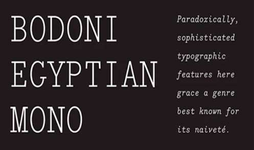 Bodoni Egyptian Mono Font Family