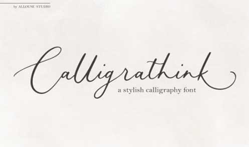Calligrathink A Stylish Calligraphy Font