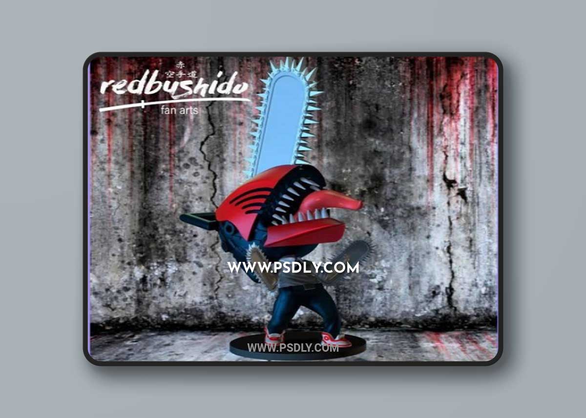 Chainsaw Man Nendoroid Style Fan Art 3D Model