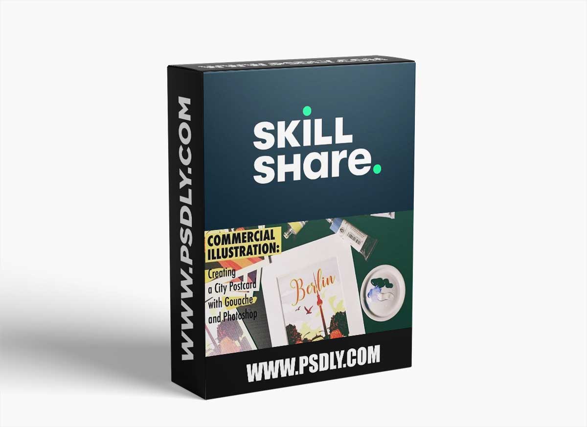 Commercial Illustration: Creating a City Postcard with Gouache and Photoshop