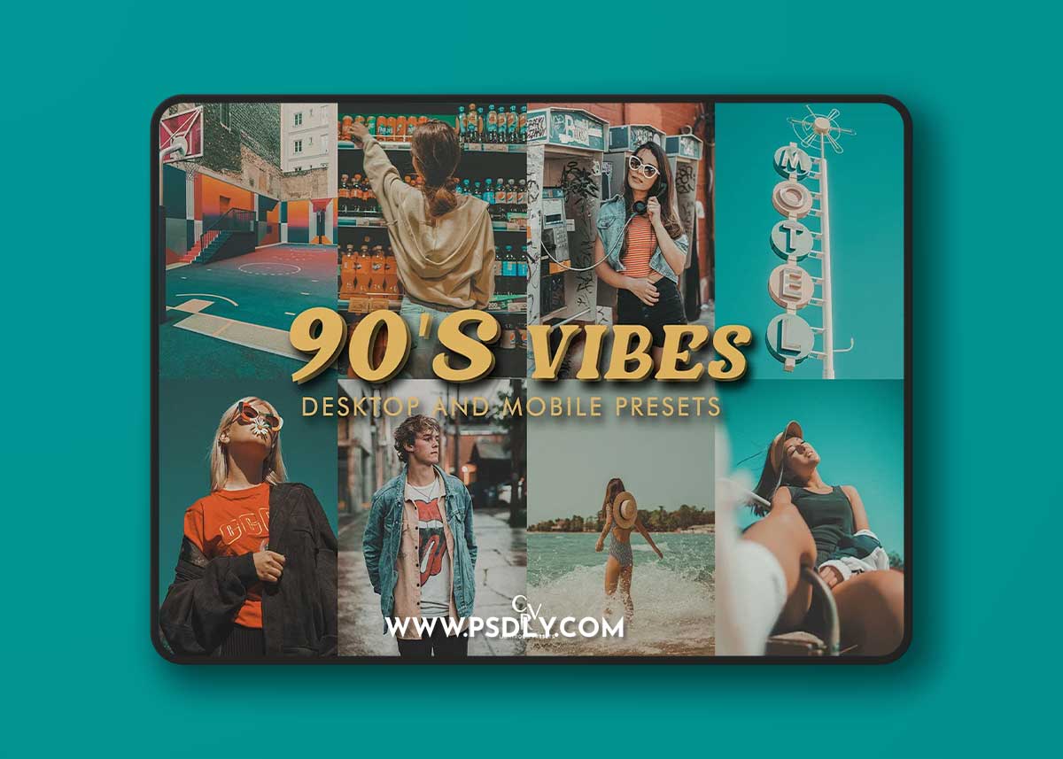 CreativeMarket - 10 Retro 90's Lightroom Presets 7217911