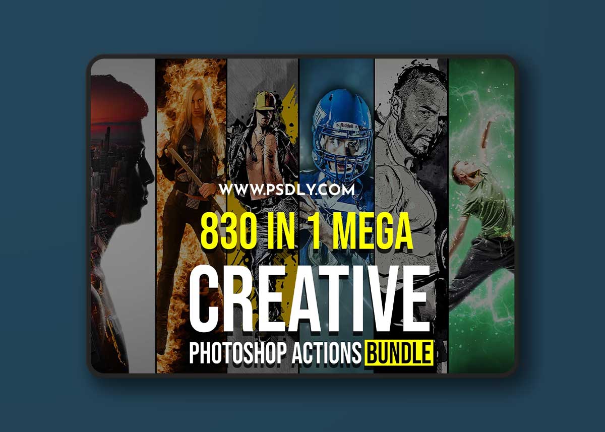 CreativeMarket - 830 Creative Photoshop Action BUNDLE 5132672