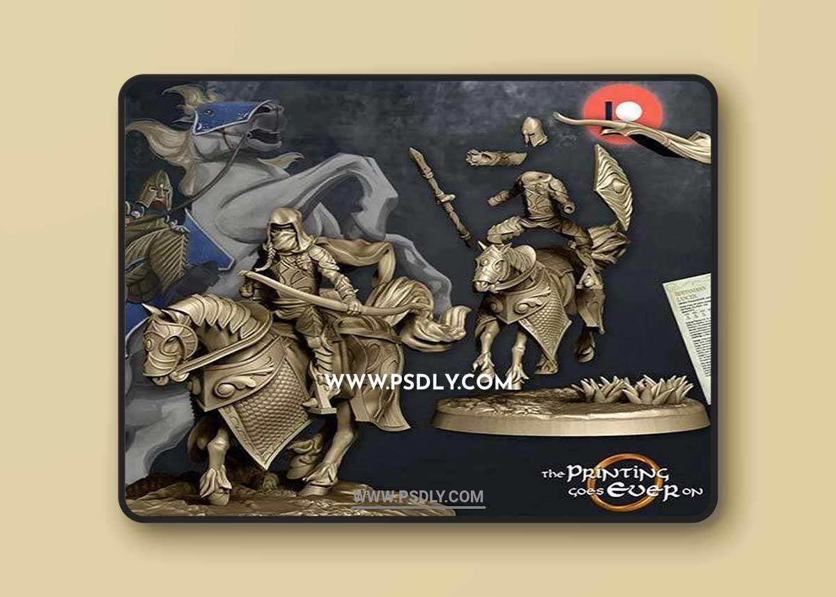 Elven Riders Modular 3D Print Model