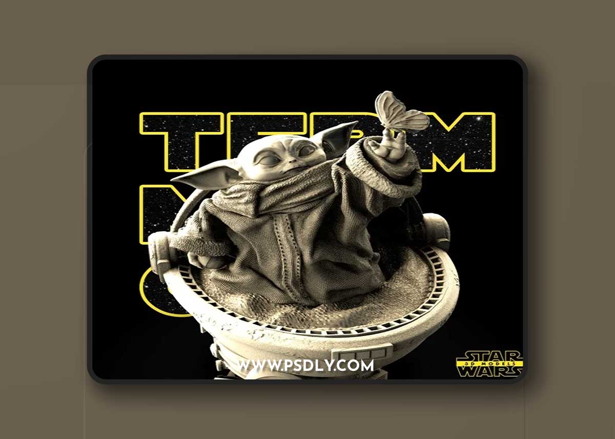 Grogu Bust - Star Wars 3D Print Model